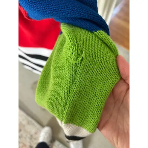 Vintage I.B. Diffusion 90s Colorful Beaded Geometric Patterned Sweater Dress M Size M