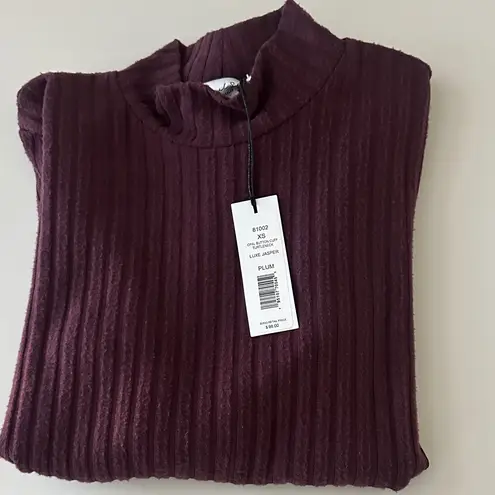 Michael Stars Opal Button Cuff Turtleneck