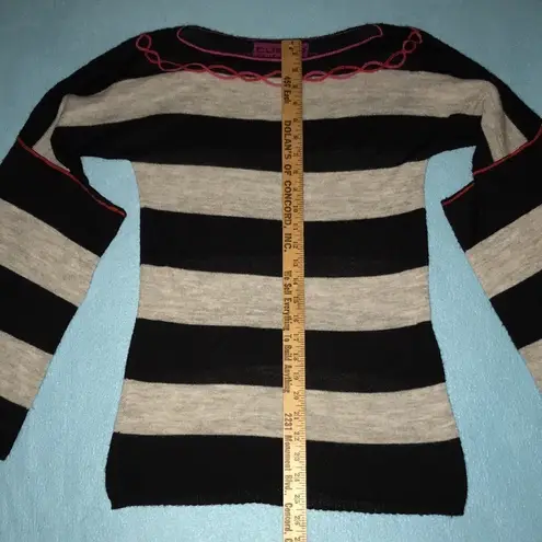 Custo Barcelona CUSTO knitwear bold stripes bell sleeves vintage soft sweater NEW size S