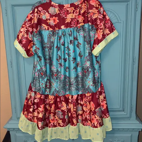 Bohemian Breezy Floral Mixed Pattern oversized tunic/dress with pockets