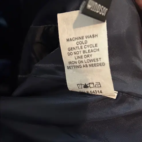 Windsor  Blue Ember Satin Floral Formal Hoco Mini Dress Off Shoulder Sweetheart 8