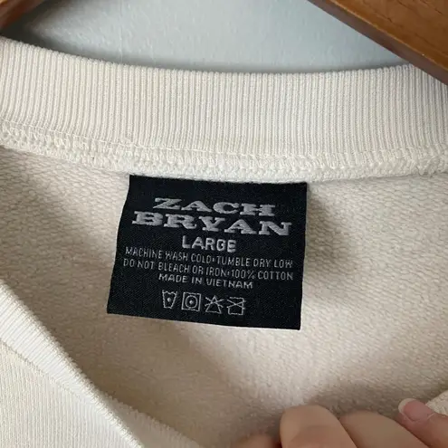 Zach Bryan Official Tour Merch American Heartbreak Graphic Sweatshirt Size Large Red