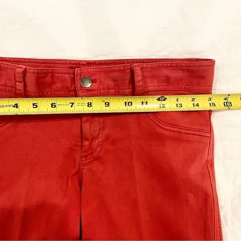 Alice + Olivia  Mid Rise Skinny Red Jeans