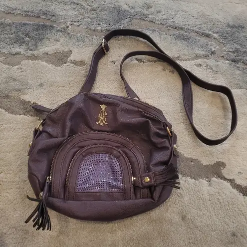 Vintage Y2K Christian Audigier Purple Crossbody Bag