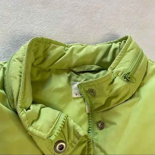 Talbots  Petites Quilted Goose Down Feather Puffer Vest Green Size Medium