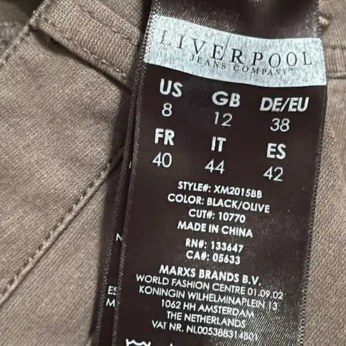 Liverpool Jeans Company Liverpool Women’s Skinny Leggings Madonna Leggings Olive Green Size 8