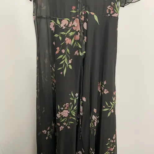 Jenny Yoo Cassie Flutter Sleeve Surplice Eden Gown Maxi Dress Womens Size 0