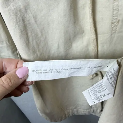 Bershka Cream Utility Trench Coat Jacket Arm Patches Womens US Size XS