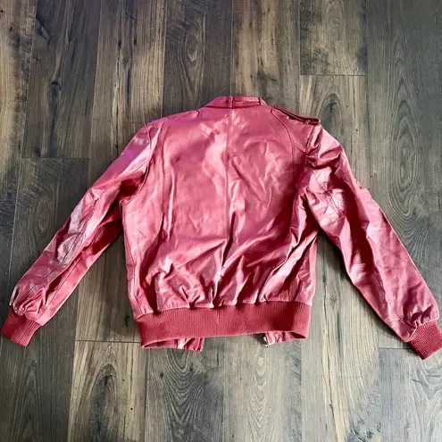 Americana Leather Vintage Red Leather Jacket Size M