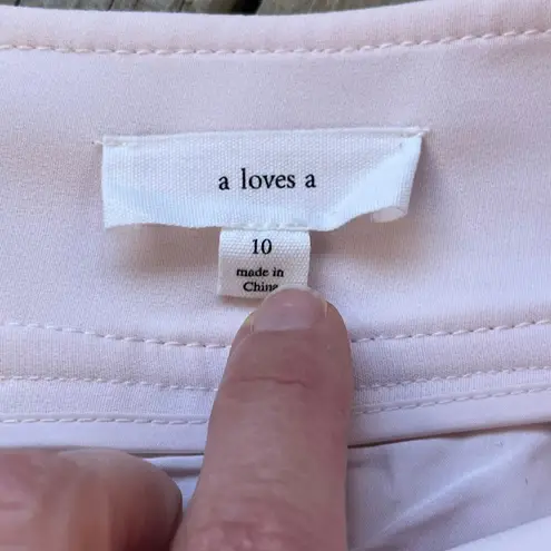 A loves A Women's Light Pink Pleated A Line Skirt Size 10