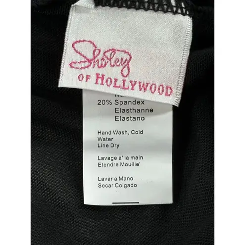 Shirley Of Hollywood Robe Black Mesh & Lace Size L Size L
