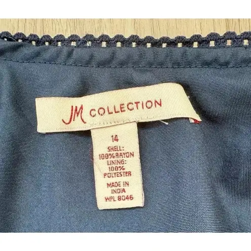 JM Collection | Women's Floral Flowered Midi Lined Skirt Built-In Slip | 14