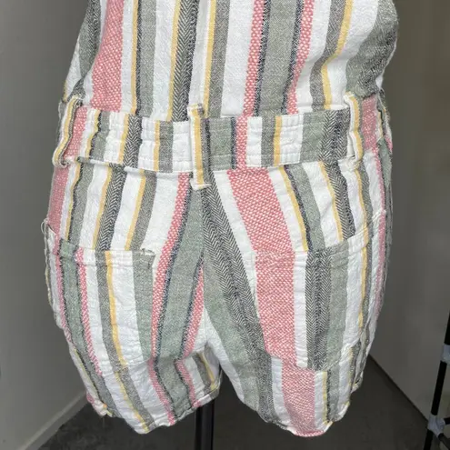 Indigo Rein Linen Blend Overalls Southwestern Country Witchy Beachy Size Medium - Image 4