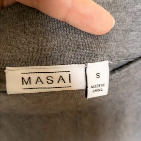 MASAI Copenhagen Grey Knit Viscose Stina Midi Skirt Elastic Waist Women's Small Gray