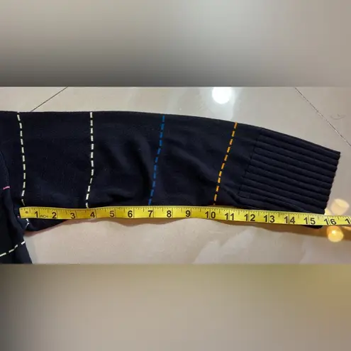 Peace Love World striped Pullover Sweater Size L Viscoses From Bamboo Tight Knit