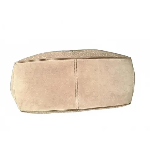 CELINE Tan Suede and Leather Boogie Bag