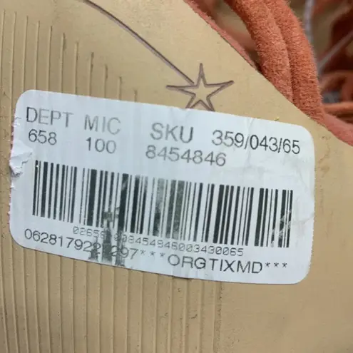 Gibson Latimer women’s Peach Strappy Suede 3.5” Sandals Heels New S-086 Sz 10