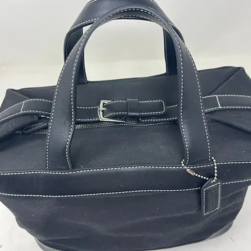 Coach  Travel Canvas and Leather Duffle Bag with Cosmetic Detachable Liner