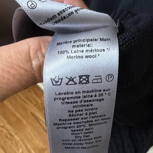 Zadig & Voltaire Deany Merino Wool Dress Medium Black Thumb Holes Oversized