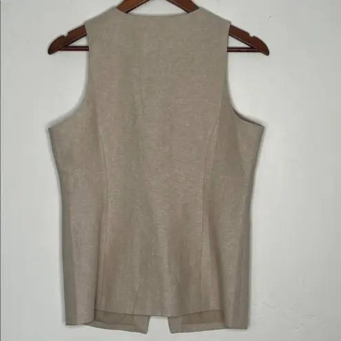 Old Navy  Linen Blend Button-Front Vest Natural White Tan Size Medium NWT
