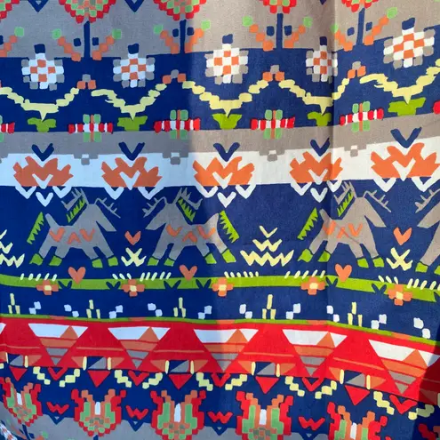 Vintage 70s Norwegian Printed Poplin Shirt Skirt Set Multiple Size XS