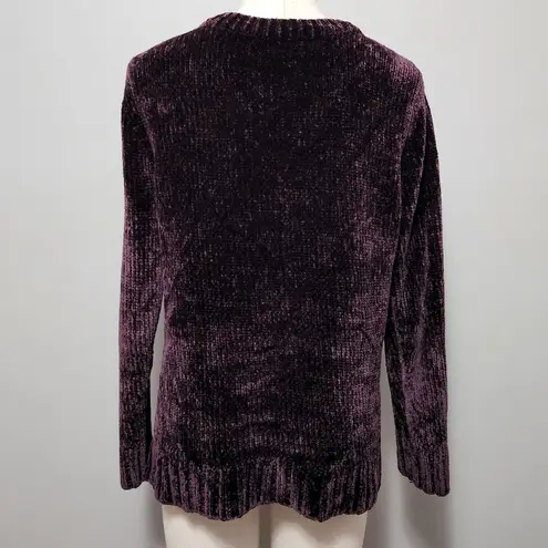 Orvis plum chenille crewneck sweater size medium