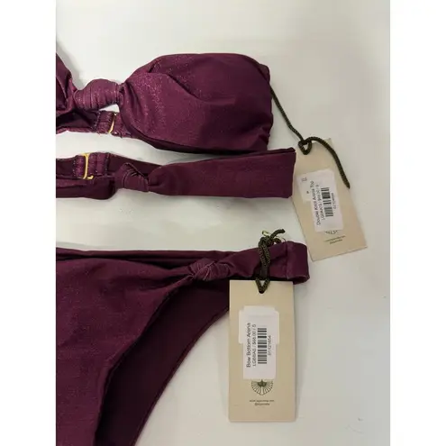 Arena NWT The Garzetta  Double Knot Top & Bow Bottom Bikini Set Burgundy Womens S