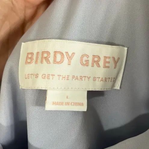 Birdy Grey NWT Melissa Chiffon Periwinkle Blue Bridesmaid Maxi Dress Large