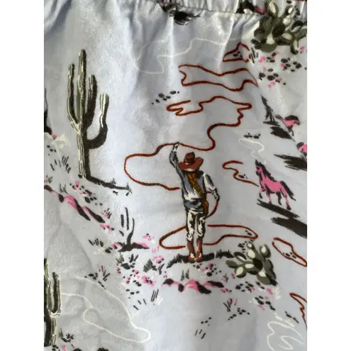 P.J. Salvage Cowboy Western Flannel Boxer Pajama Shorts large