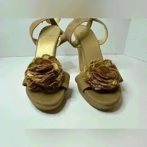 Stuart Weitzman  Women’s Belfor‎ Flower Wedges Sandals Size 8.5