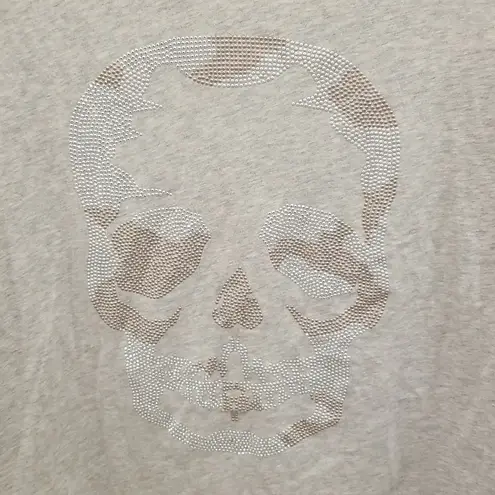 Zadig & Voltaire 💕💕 Tunisien Skull Long Sleeve T-Shirt - Gris Chine Gray M NWT