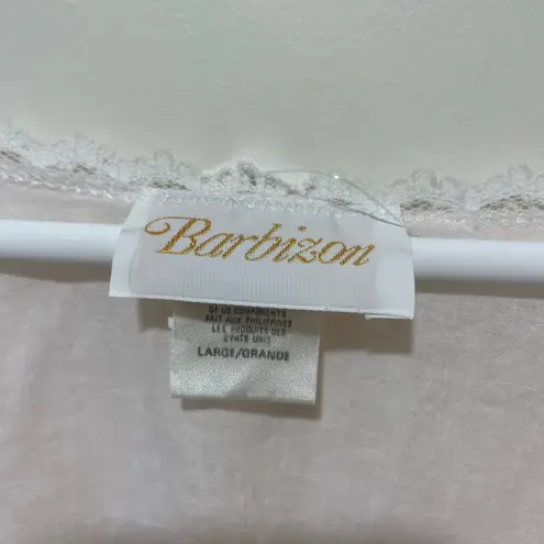 Barbizon Vintage Pink Nightgown Lace Trim Sleeveless Lingerie Sleepwear Large