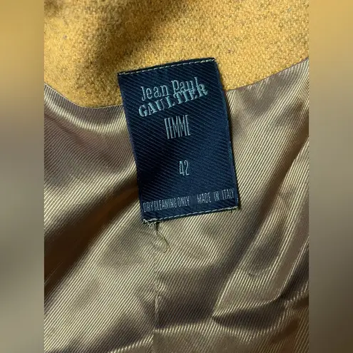 Jean Paul Gaultier Women’s Mustard Color Long Coat Size 42 Yellow