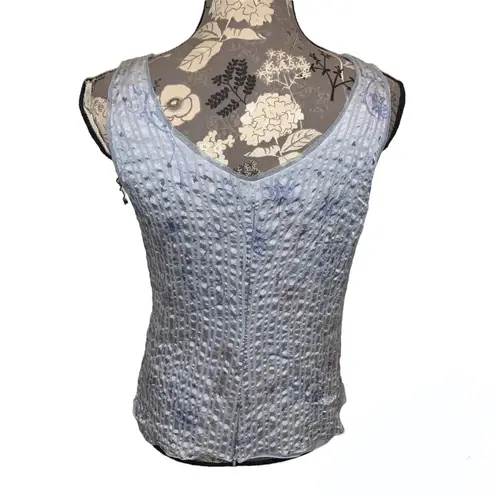 Armani Collezioni Light Blue Silk Sleeveless Blouse size 14