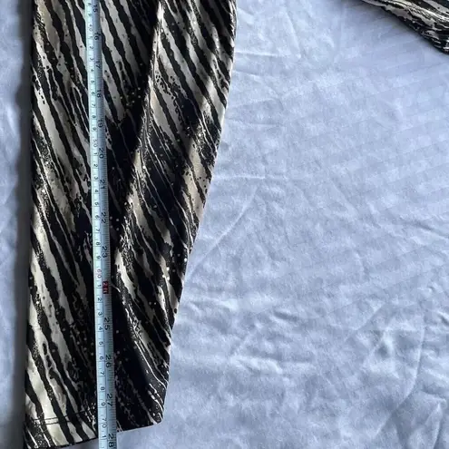 MSK Women’s Gold/Black Sparkle Neck Slinky Western Stretch Top Blouse Size 2XL Black