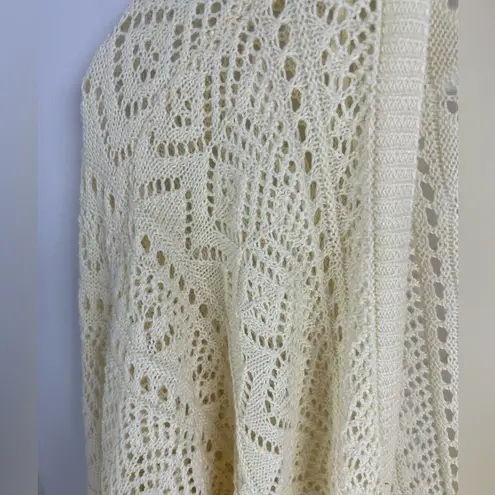 Cyrus NWT Open Stitch Creamy Alabaster Off White Cardigan Sweater SZ X-Large