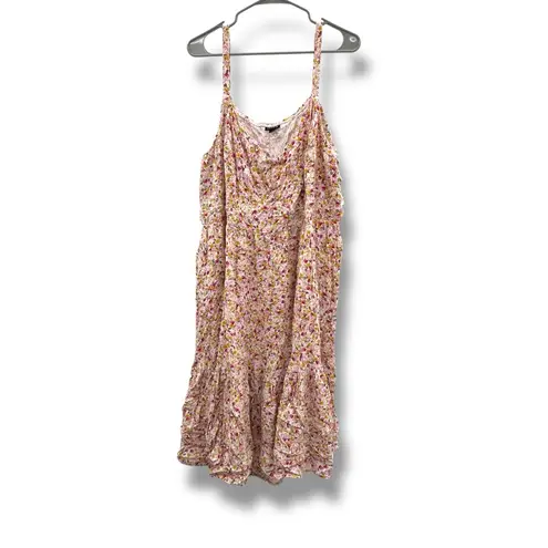 Torrid Rayon Slub Tiered Midi Dress Women’s Size 4X Floral Sleeveless