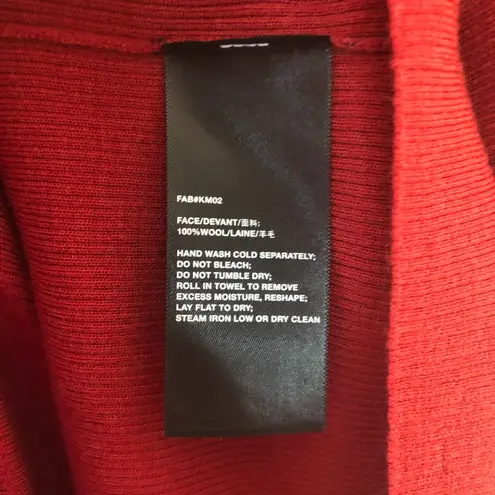 Lafayette 148 Sweater Red Ribbed Scoop Neck Sweater EUC Sz L? (SEE MEASUREMENTS)