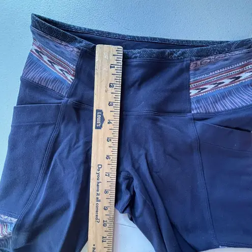 prAna Blue Highway Leggings Womens XS Blue Aztec Print Pull On Skinny Active