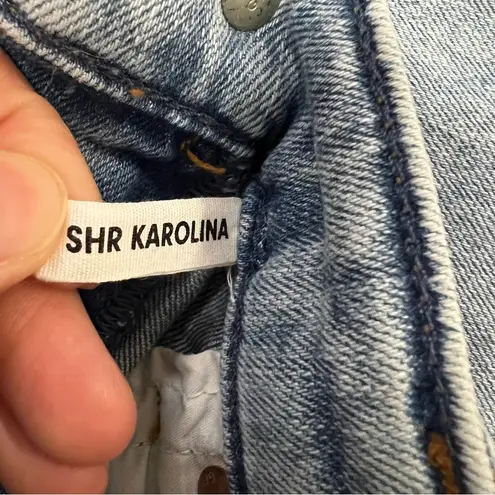 GRLFRND SHR Karolina Skinny Denim Jeans In the Sky High Rise Light Wash 28