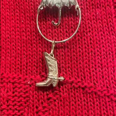 Gold Umbrella and Boot Pendant Necklace