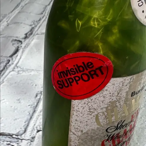 Burlington Champagne Bottle Novelty Sheer Pantyhose Navy Small 90lbs