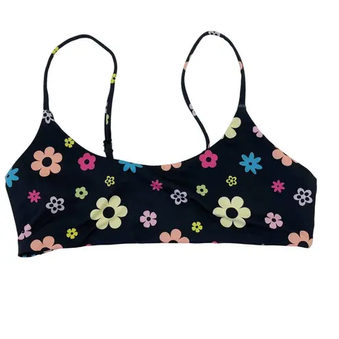 Beach Riot Lou Bikini Top Floral Printed Size Medium Flower Power Print PLL