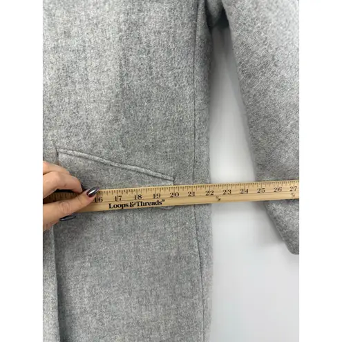 J.Crew Italian Stadium Cloth Coat Gray Nello Gori Wool Zip Funnel Neck 12/14