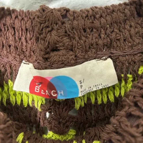 Free People NEW  Donni Sweater Set Natural Brown Green Size Small Y2K Retro Boho - Image 7