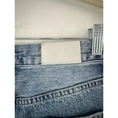 Pistola Charlie High Rise Straight in Pursue Acid Wash Sz 26 Button Fly Raw Hem