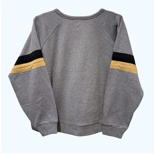 NFL Team Apparel New Orleans Saints Womens XL Pullover Crew Neck Sweatshirt NWT Gray