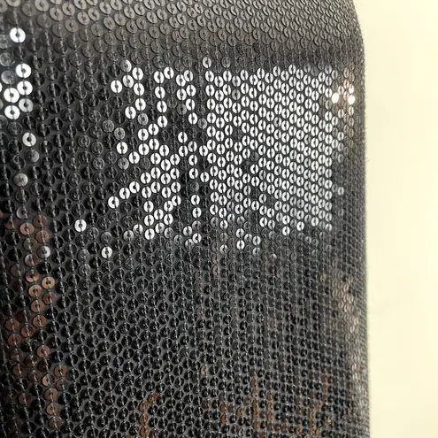 Robert Rodriguez Dress Womens 6 Black Sequin Mini Shift Short Sleeve Cocktail