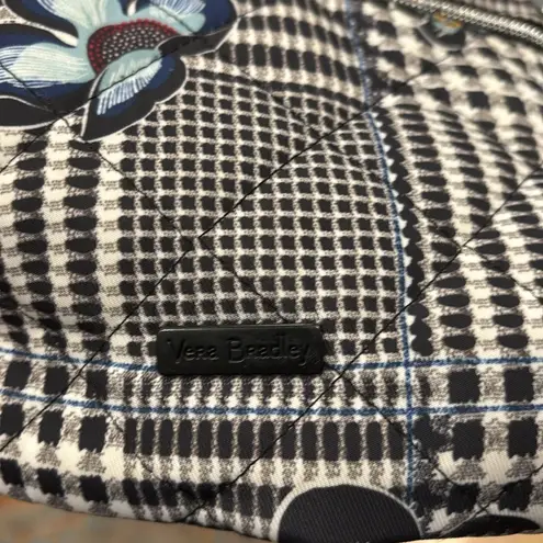 Vera Bradley performance twill Black & White third compartment crossbody Bag