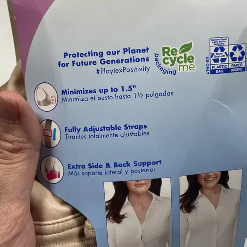 NWT Playtex 18 Hour Women's 40DDD Smoothing Minimizer Bra 4697 Nude Size undefined